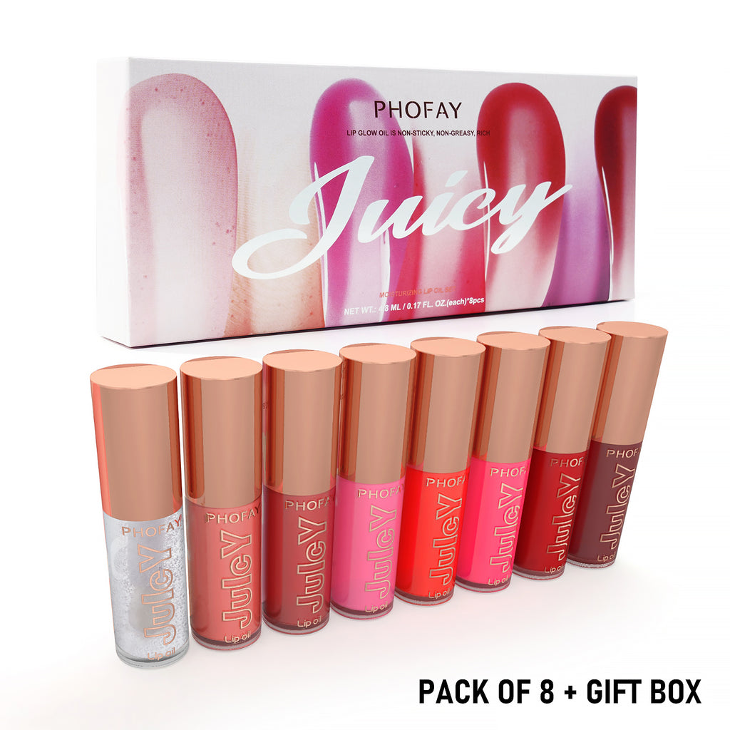 8-piece lip oil gift set