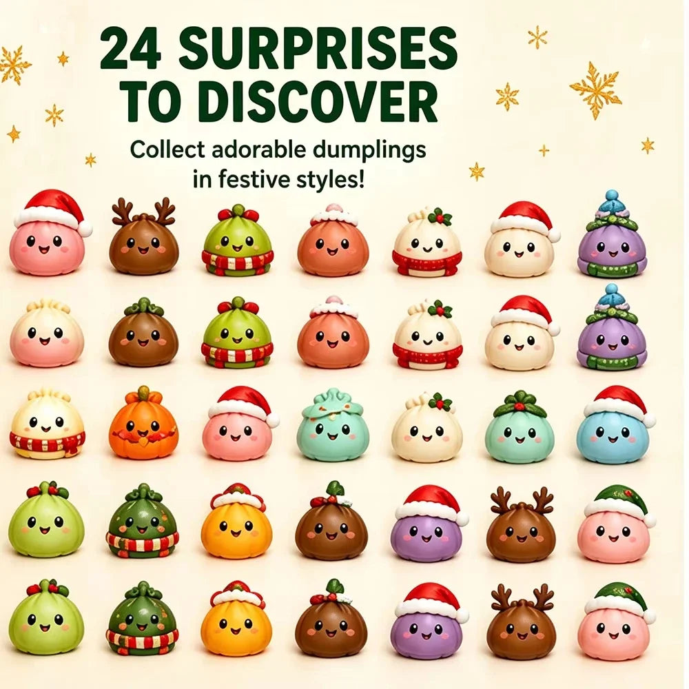 Squish Countdown: 24-Day Dumpling Squishy Advent Calendar